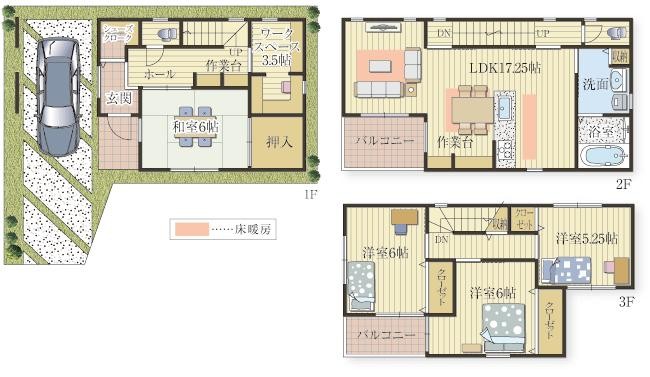 気が利く作業台のある家