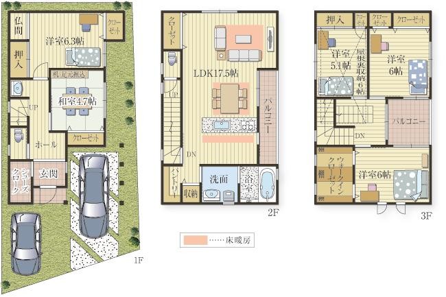 充実した収納と家事動線を考慮した5LDKの家