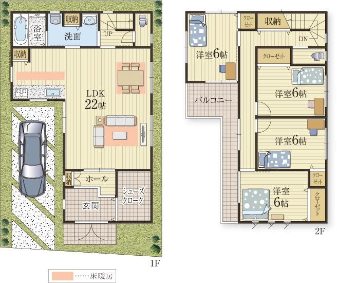 広い空間と生活動線を兼ね揃えた家