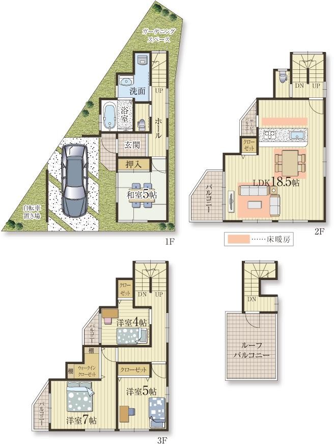 地形を有効利用した快適な住まい