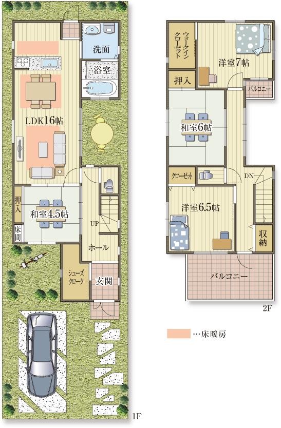 ゆったりとした土地に建てる理想の2層空間