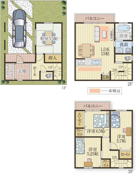 キッチンに家事動線が集まっている家