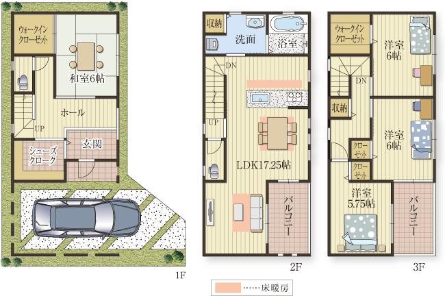 多彩な収納で家事をアシストする家