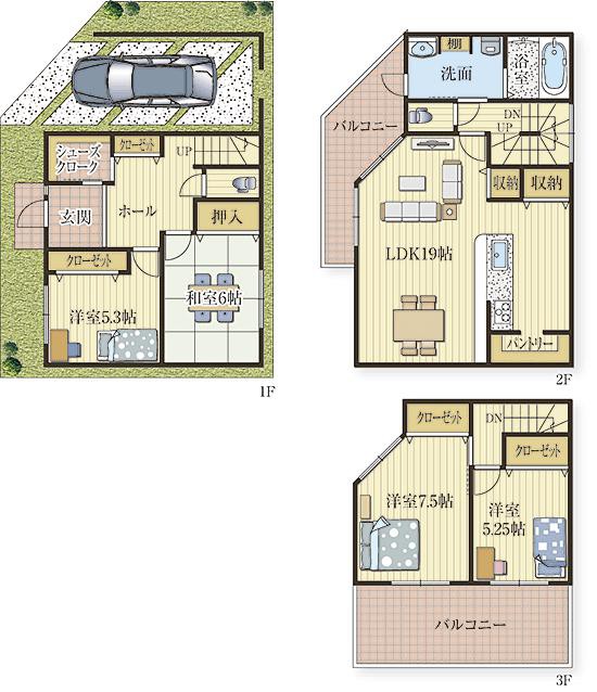 動線がつなぐ家事ラクの住まい