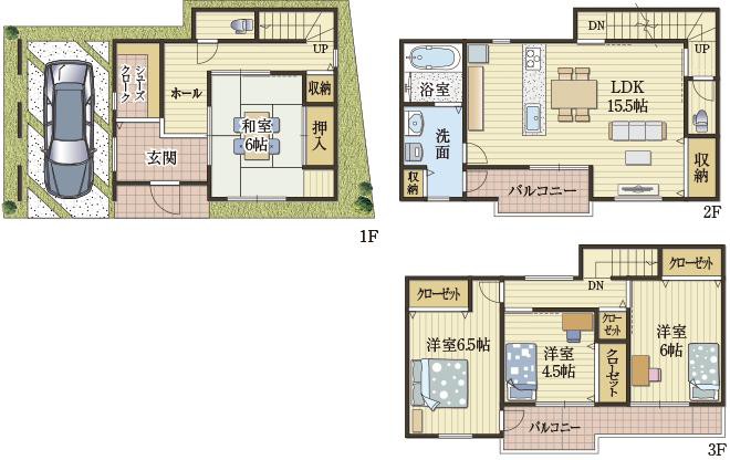 ウォークスルーのラクラク物干し