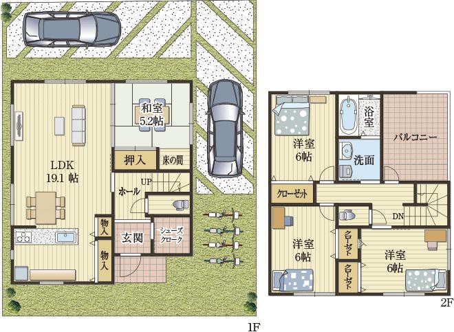 効率的動線で家事大助かりの家