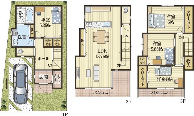 明るく爽やかな光のリビング