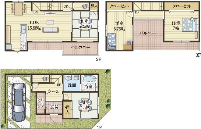 屋外と併せた開放感を演出