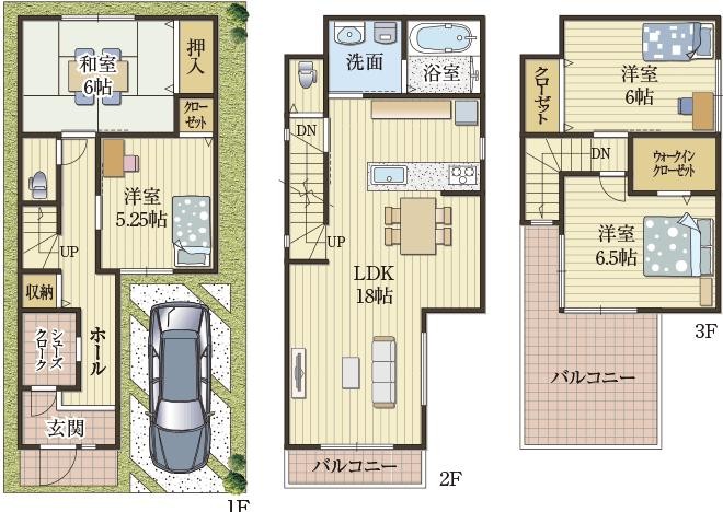 ルーフバルコニーが気持ちいい家