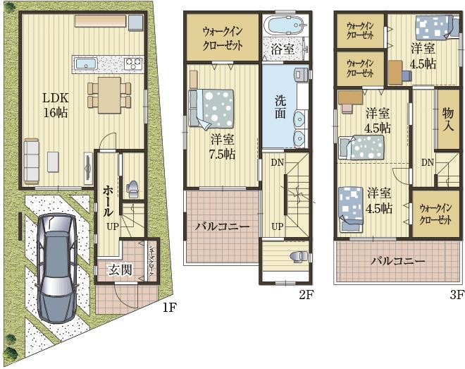 広々ランドリーとウォークスルー動線の家