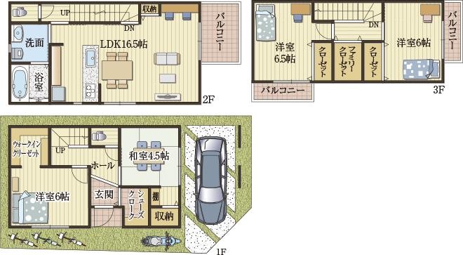 物持ち家族の収納住宅