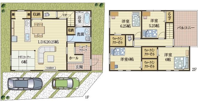 家中すっきりの収納住宅