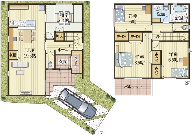 ウォークスルー動線で息抜きができる間取り