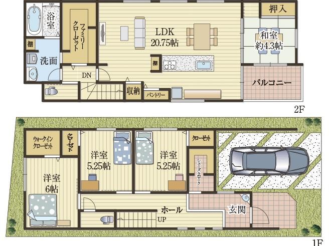 あこがれのアイランドキッチンのある上質空間