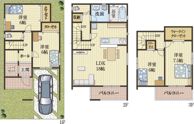 水廻り集約で家事ラクな家