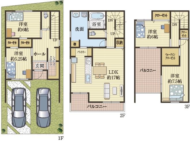 張り巡らされたウォークスルー動線住宅