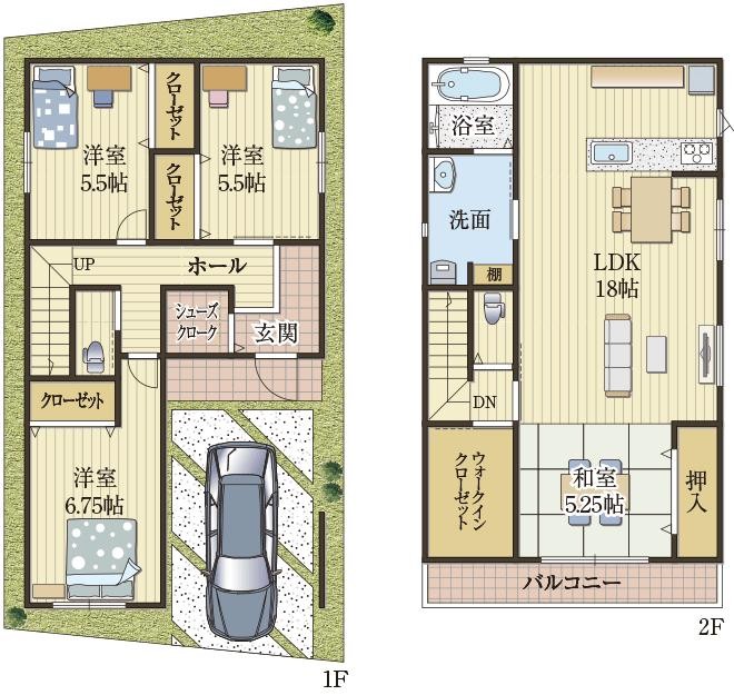 大型クロークのある家