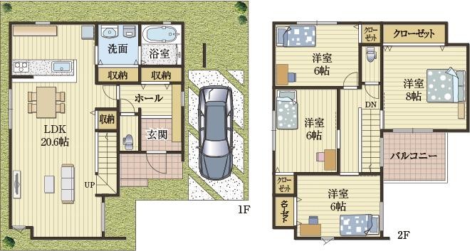 共用収納充実でLDK広々