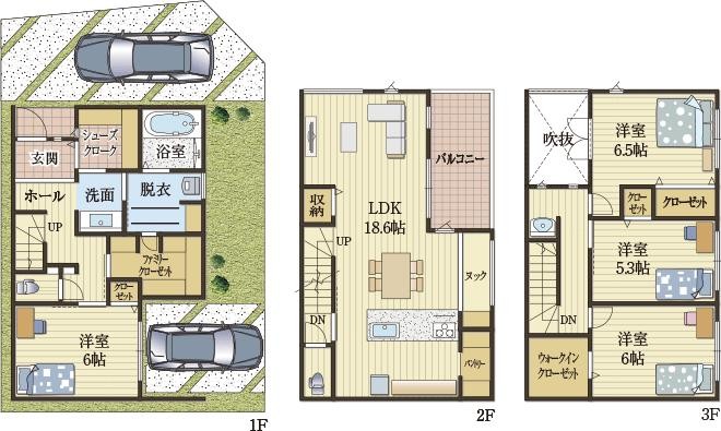 ファミリークロークのある家